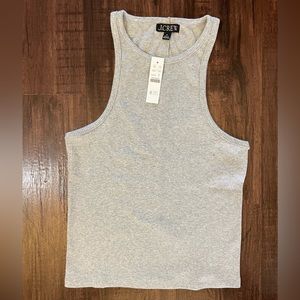 J.Crew Medium Gray favorite tank top in vintage rib